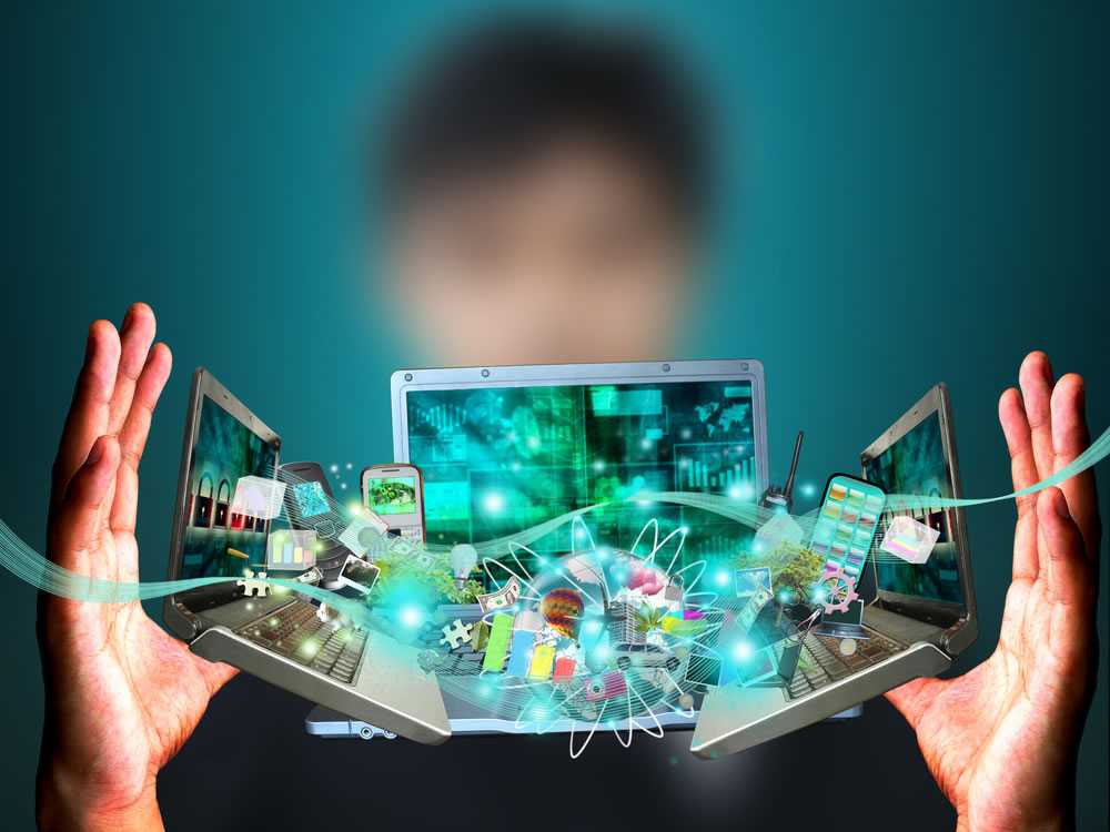 Ilustrasi perkembangan teknologi digital tahun 2025 di Indonesia