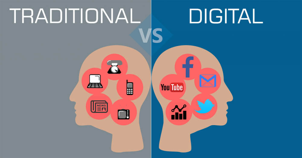 Perbandingan media online dan media tradisional dalam digital marketing