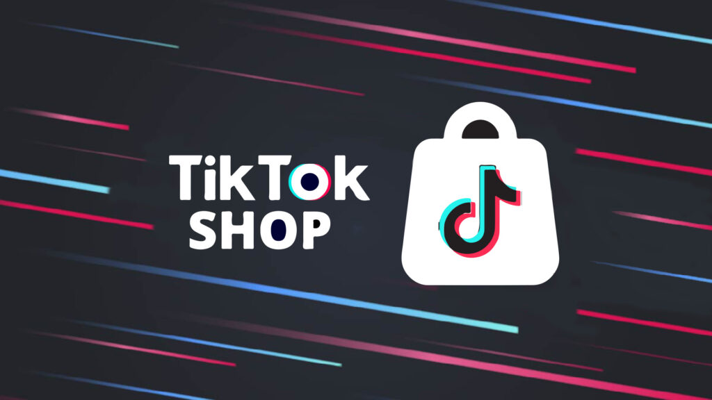 Ilustrasi antarmuka TikTok Shop yang menunjukkan fitur belanja dan live shopping di platform TikTok