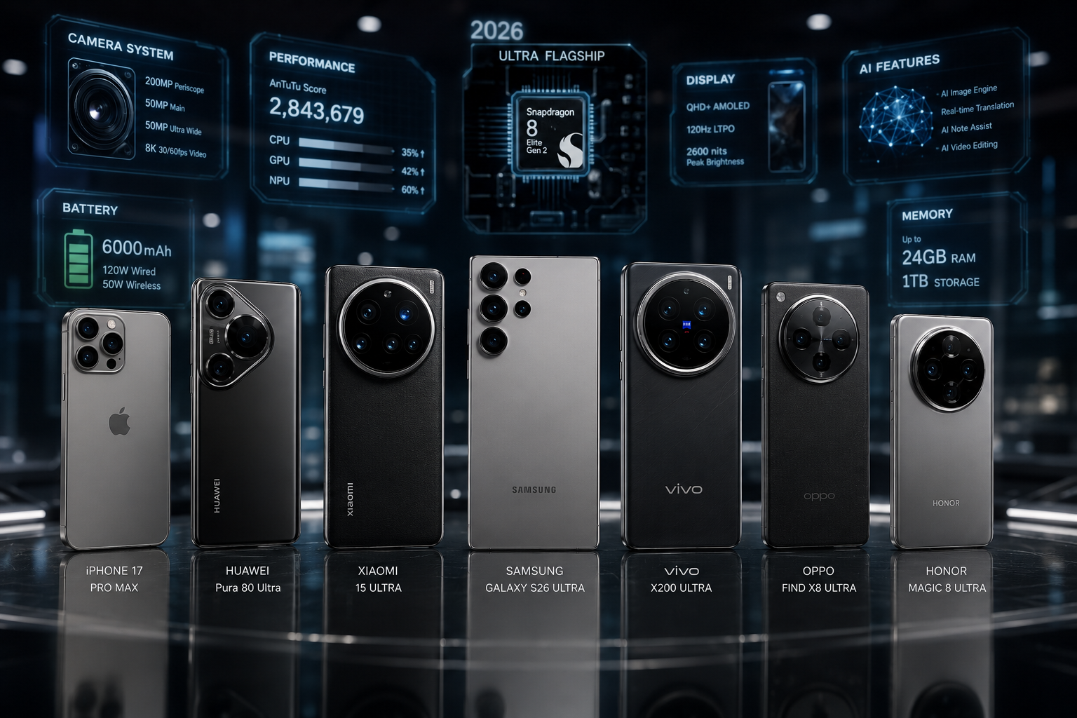 perbandingan HP flagship 2026 Samsung dan Apple