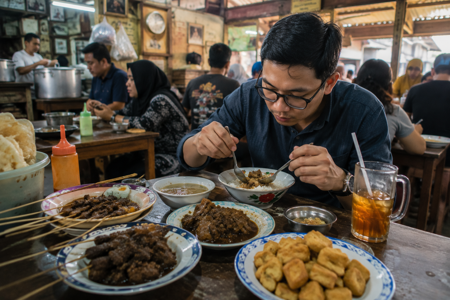 suasana warung tua dalam wisata kuliner legendaris Indonesia