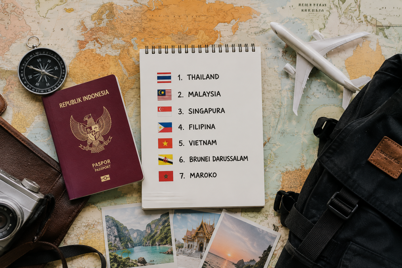 backpacker menikmati negara bebas visa Indonesia di Thailand