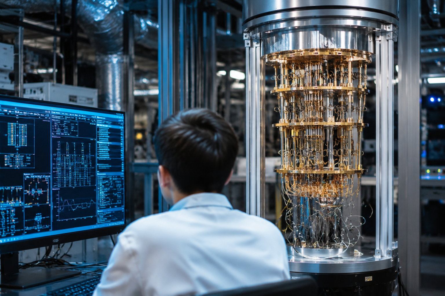 prosesor komputer quantum dengan sistem pendingin canggih