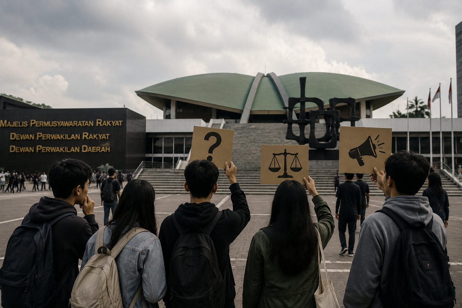 generasi muda mengawasi kinerja DPR dan Gen Z di media sosial