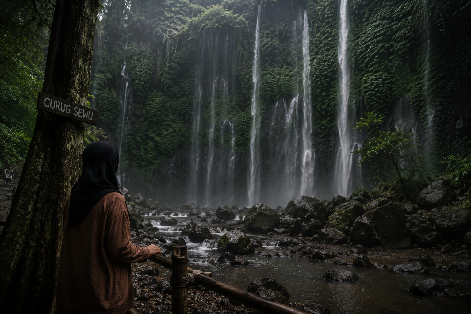 curug sewu kendal air terjun 80 meter