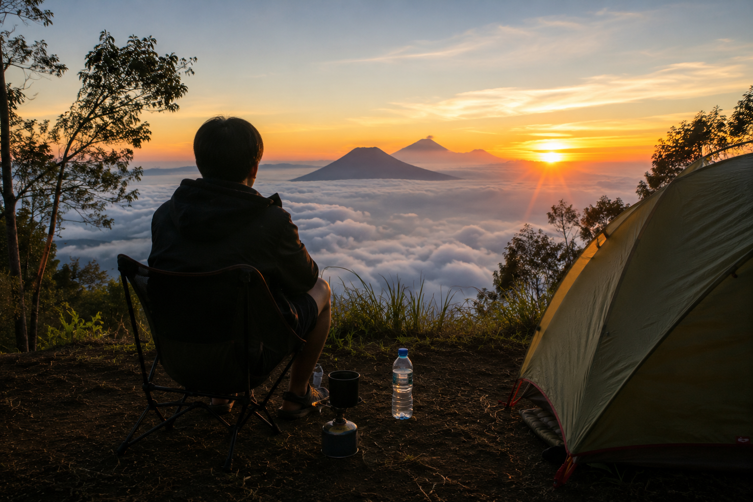 suasana tenang destinasi wisata murah di alam terbuka