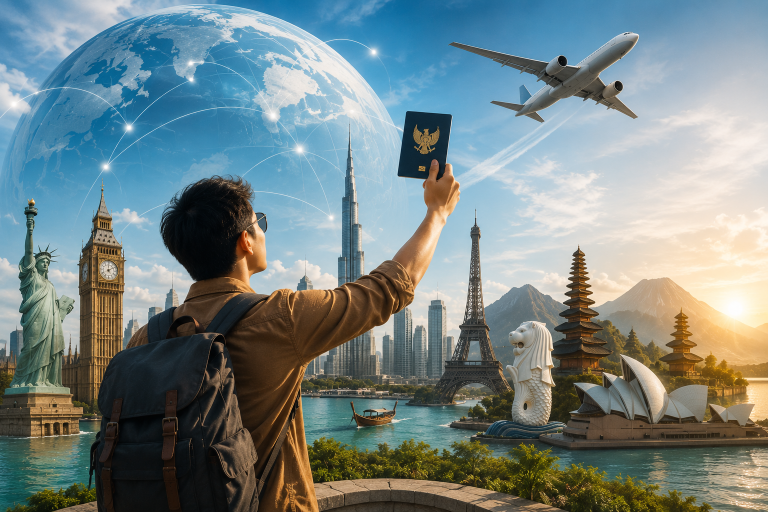 pemegang paspor menikmati fasilitas negara bebas visa paspor indonesia