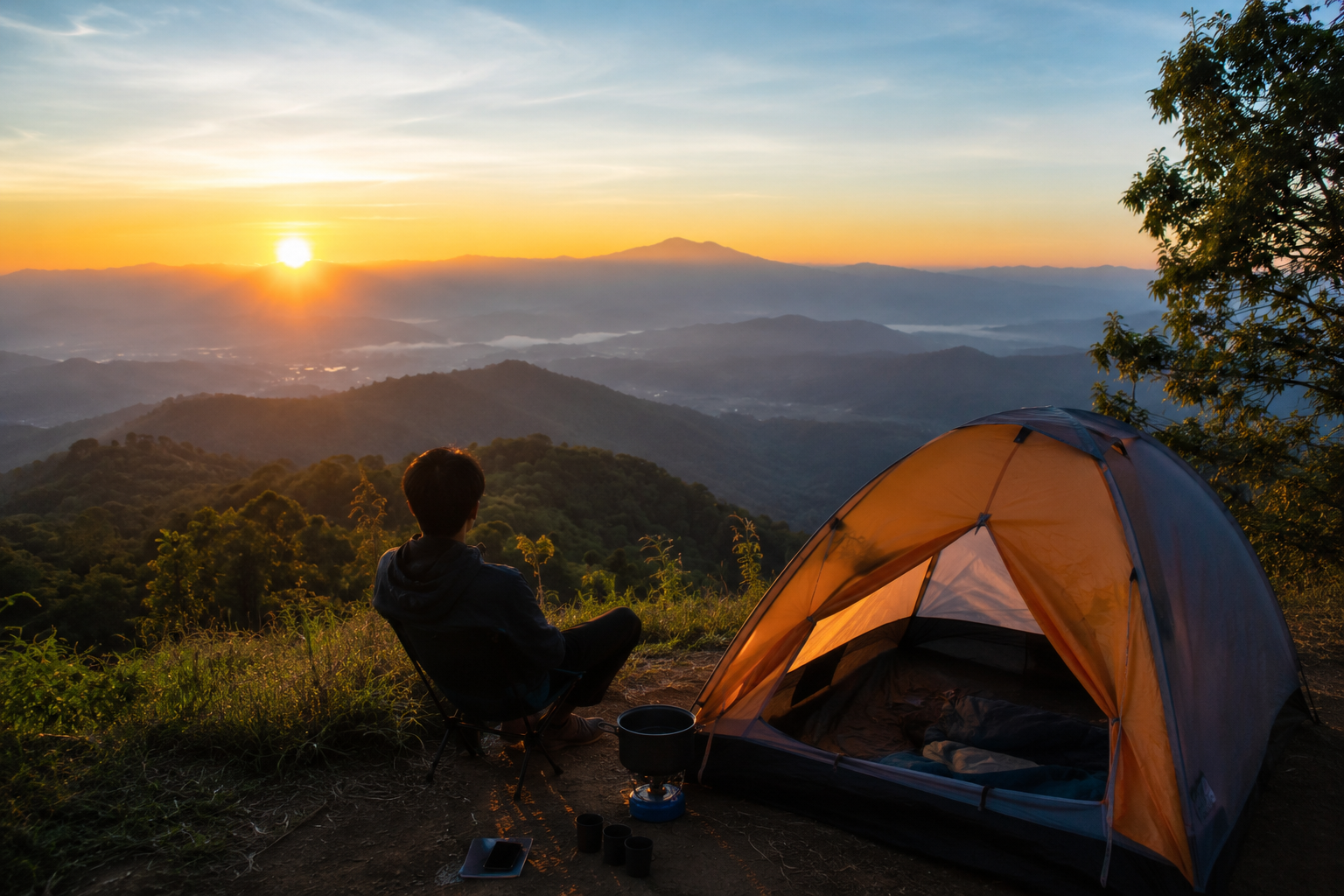 suasana tenang slow travel Indonesia di desa