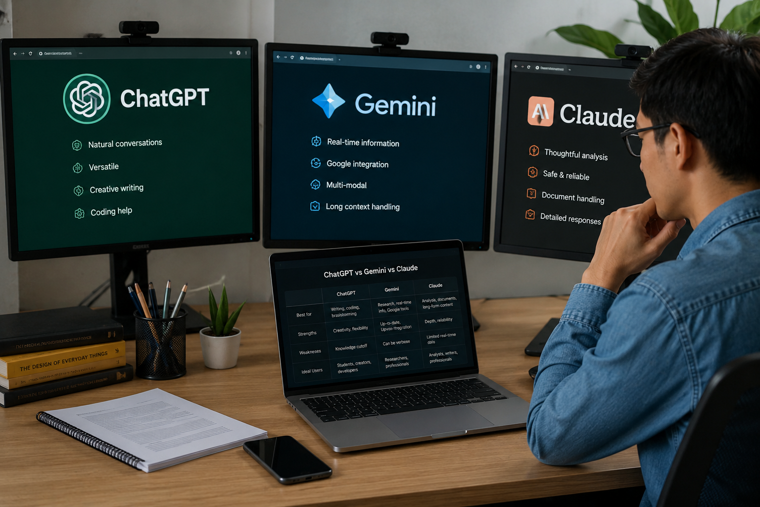 perbandingan AI terbaik untuk kerja dan kuliah