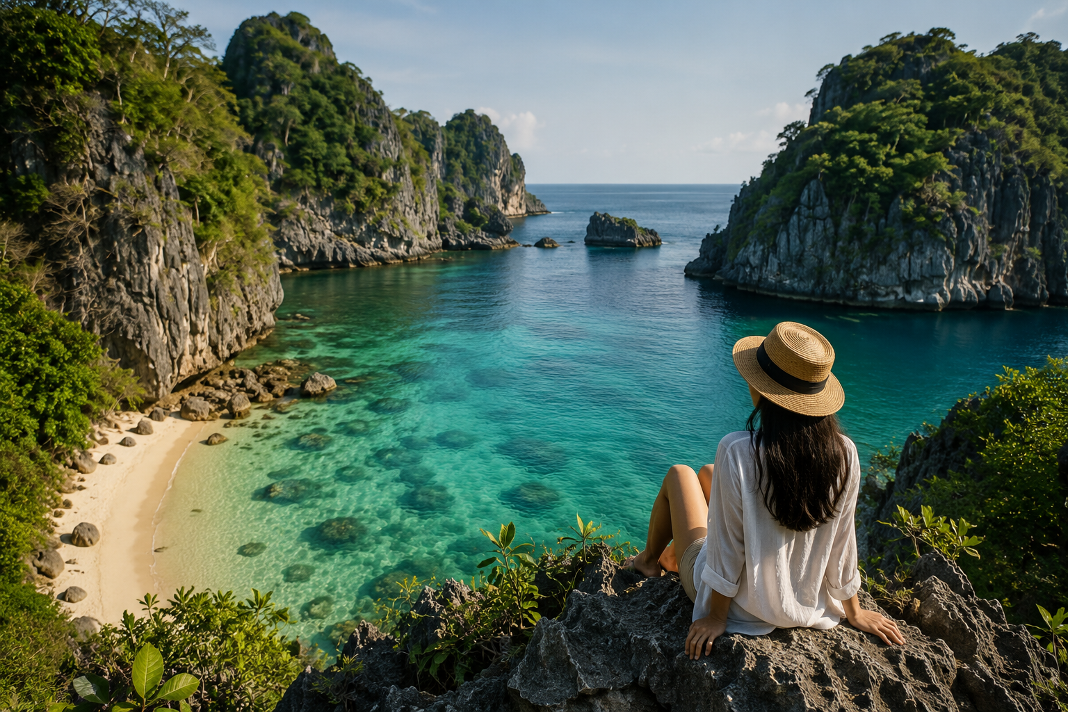 pantai tersembunyi sebagai hidden gem Indonesia yang masih alami