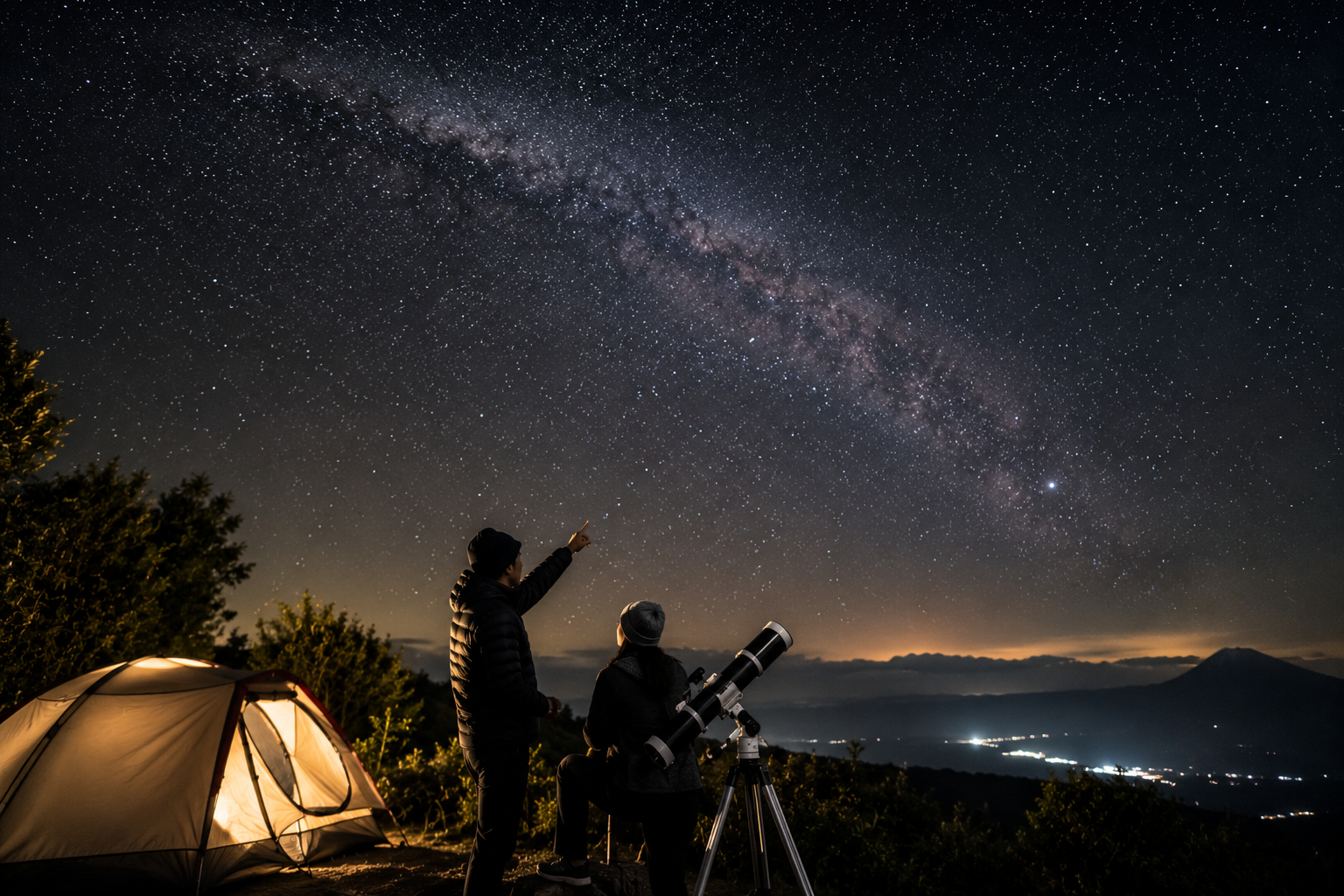 langit malam penuh bintang untuk astrotourism di Indonesia