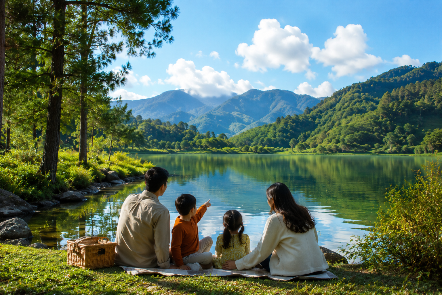 Danau Terindah di Indonesia dengan air jernih, pegunungan hijau, dan suasana tenang untuk liburan keluarga