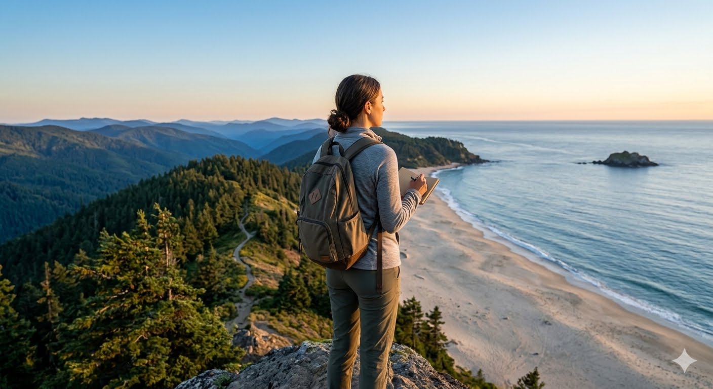 Wisatawan menikmati Wisata untuk Healing di kawasan pegunungan yang sejuk.