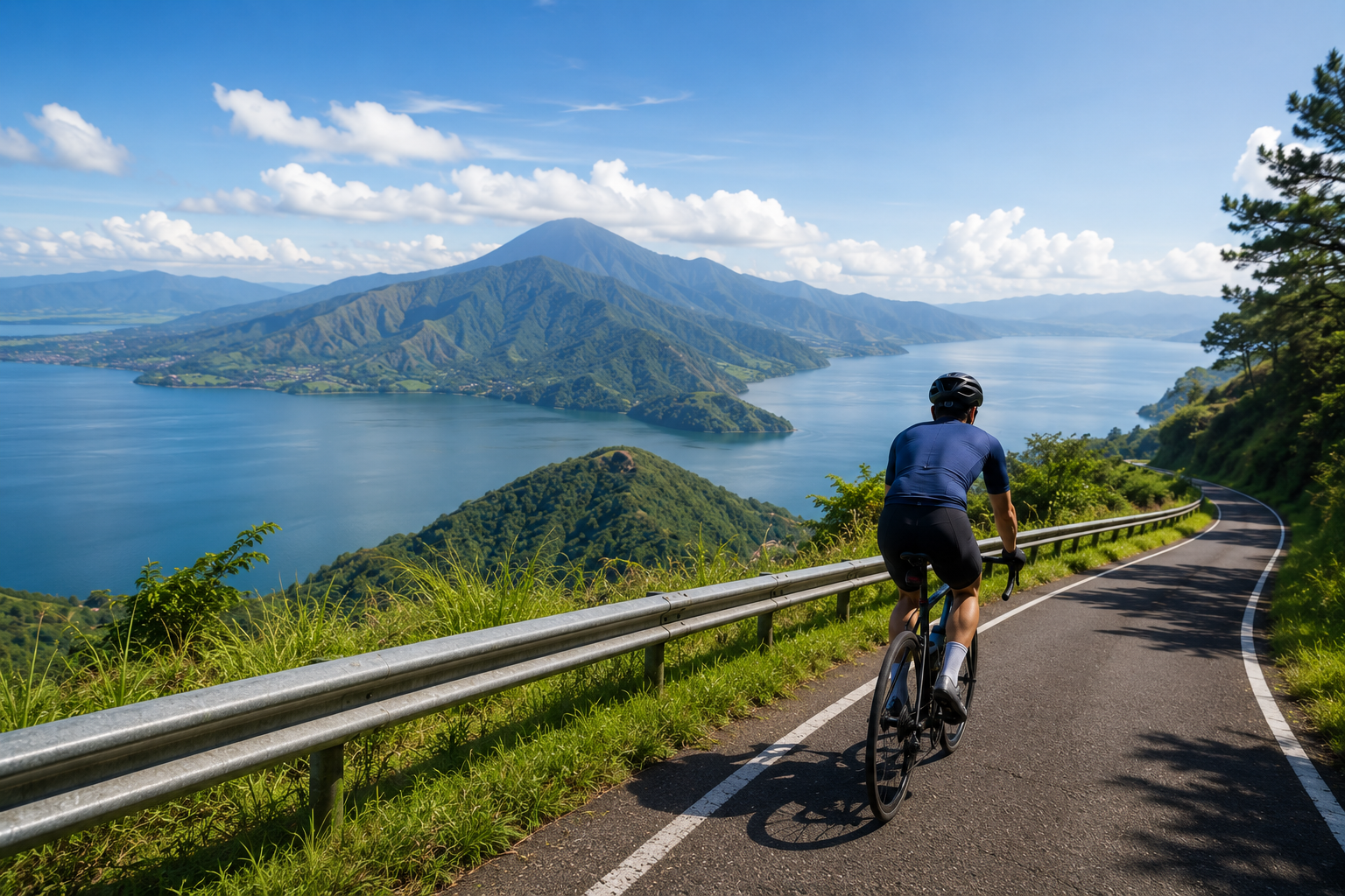 Jalur Sepeda Indonesia menawarkan pemandangan pegunungan, hutan, persawahan, dan pantai yang cocok untuk wisata olahraga maupun rekreasi.
