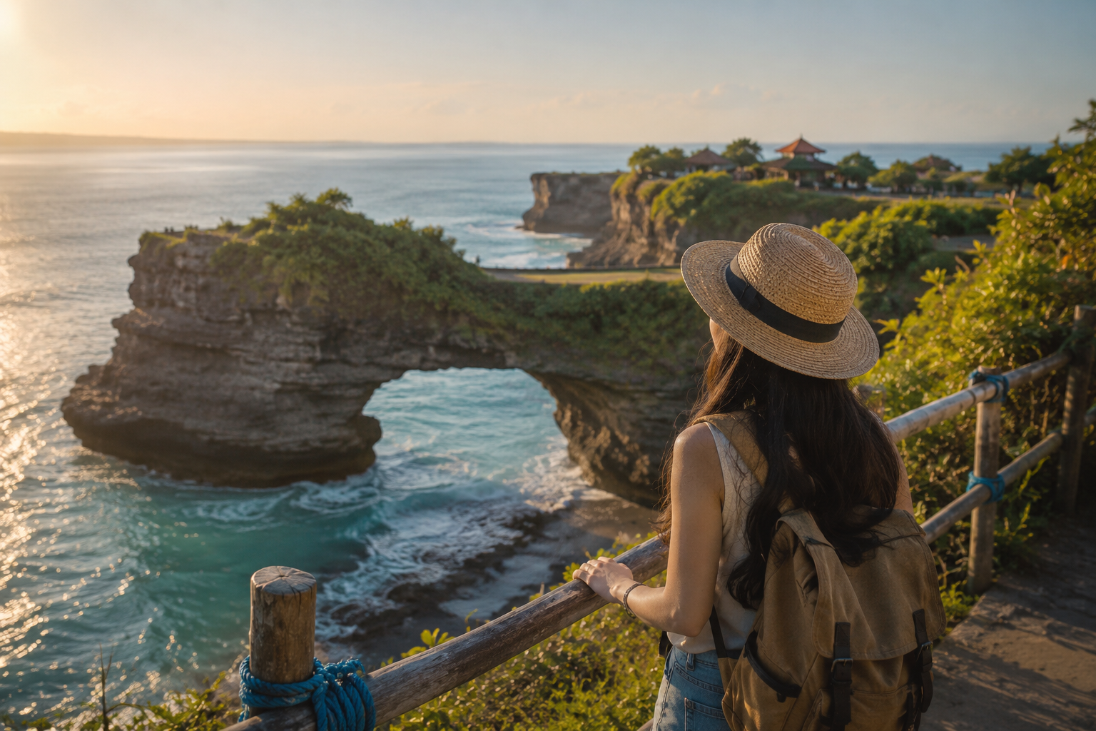 solo traveling ke Bali 2026 dengan wisatawan menikmati suasana pantai Bali