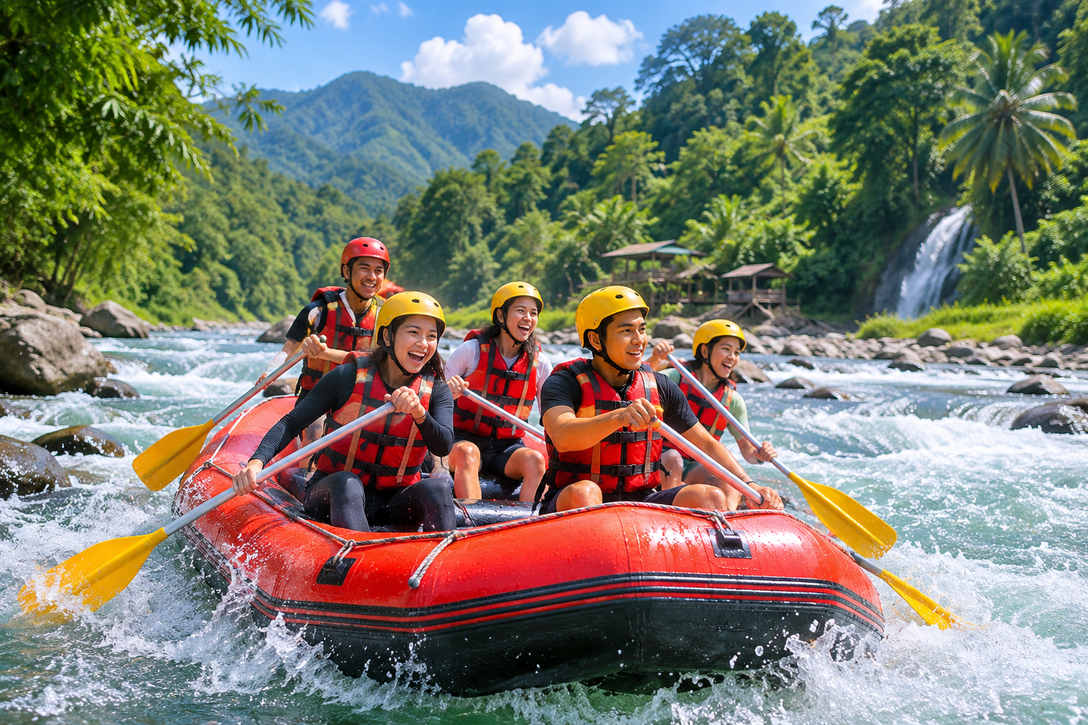 Wisata Sungai di Indonesia dengan aliran jernih yang cocok untuk aktivitas arung jeram, rekreasi keluarga, dan menikmati keindahan alam.