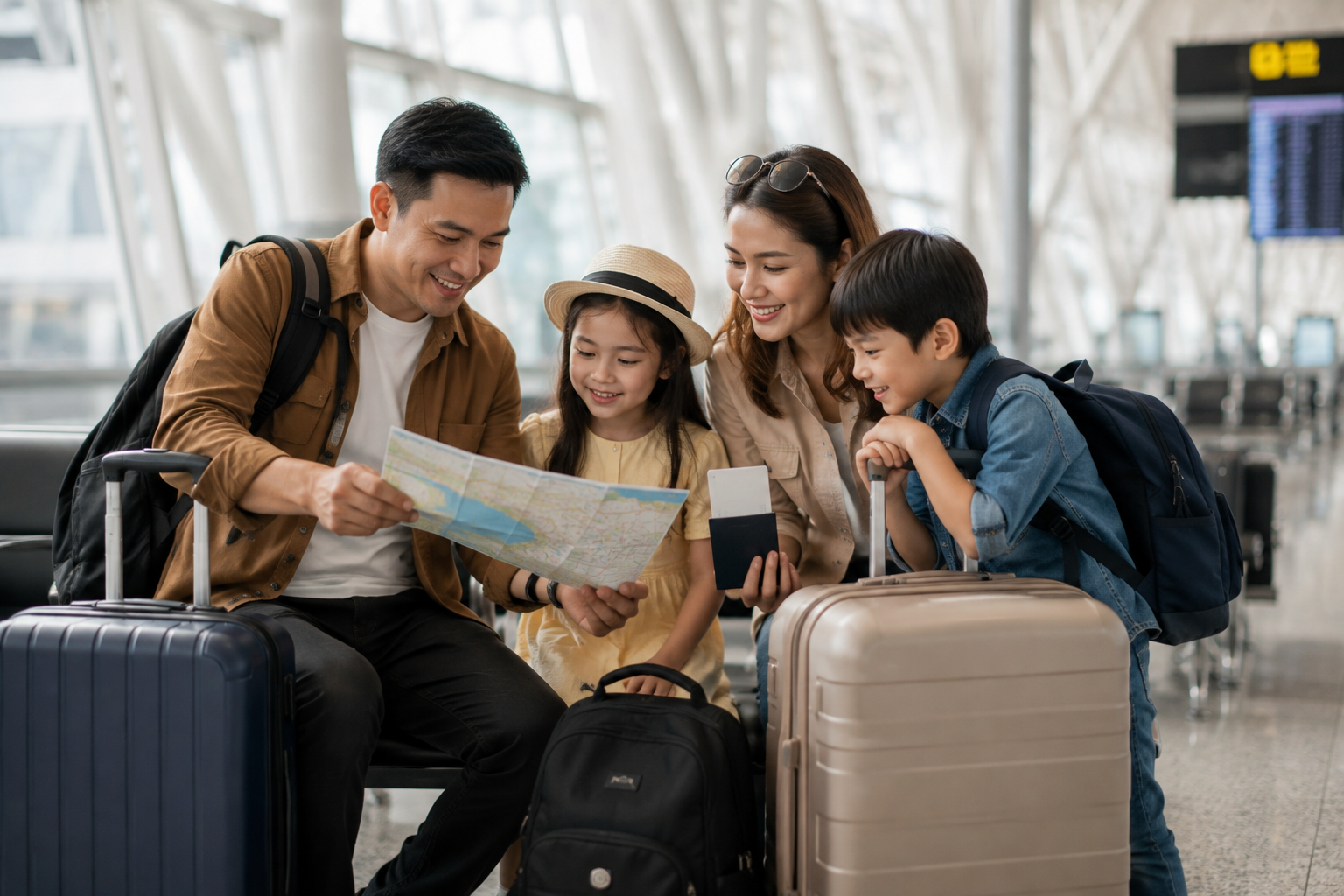 Sebuah keluarga menikmati liburan bersama di destinasi wisata alam Indonesia
